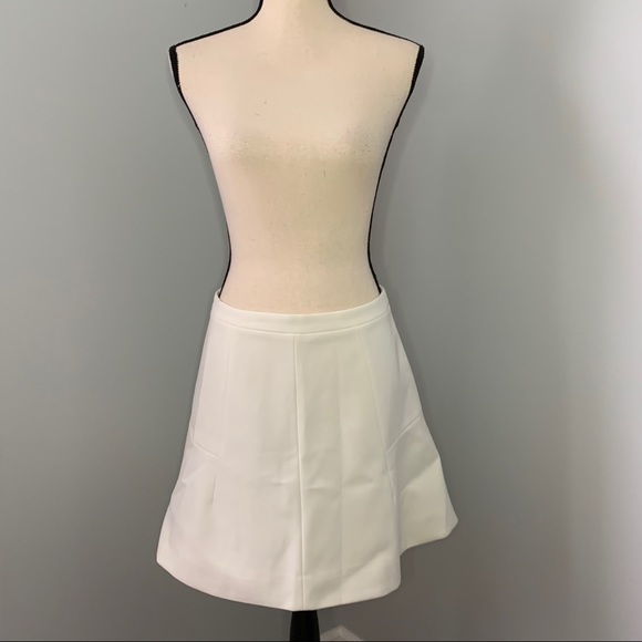 J. CREW | White Lined Skirt
